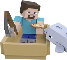 Load image into Gallery viewer, Minecraft Treasure Hunt Adventure Pack Figures, Accessories and Papercraft Blocks, Complete Play in a Box, Toy for Kids Ages 6 Years and Older