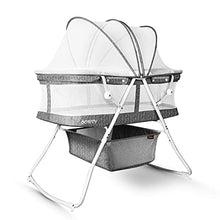 Load image into Gallery viewer, besrey Bassinet for Baby, 3 in 1 Portable Baby Bassinets, Rocking Cradle Bed, Easy Folding Bedside Sleeper Crib, Quick-Fold for Newborn Infant, up to 33 lb Compact Storage, Mattress and Net Included