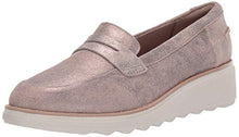 Load image into Gallery viewer, Clarks womens Sharon Ranch Penny Loafer, Pewter Suede, 9 US