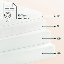 Load image into Gallery viewer, Zinus 12 Inch Green Tea Memory Foam Mattress / CertiPUR-US Certified / Bed-in-a-Box / Pressure Relieving, King, White