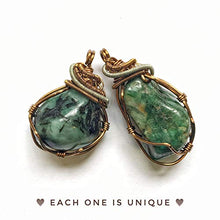 Load image into Gallery viewer, Genuine Natural Raw Green Emerald Pendant Necklace - Wire Wrapped Fine Jewelry For Women Wife Men Unisex - 24 Inches Chain - May Birthstone - Christmas Gift For Him Her