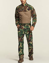 Load image into Gallery viewer, CQR Men's Flex Ripstop Tactical Pants, Water Repellent Stretch Cargo Pants, Lightweight EDC Hiking Work Pants, Dura Flex Print Woodland Olive, 38W x 32L