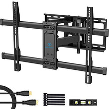 Load image into Gallery viewer, PERLESMITH Full Motion TV Wall Mount Bracket Dual Articulating Arms Bear up to 132lbs for Most 37-70 inch TV with Tilt, Swivel, Rotation fit LED, LCD, OLED, Plasma Flat Screen TV, Max VESA 600x400mm