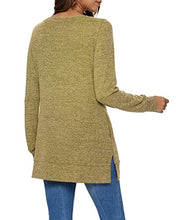 Load image into Gallery viewer, AUSELILY Womens Sweaters Tunic Shirts for Women Tunic Tops for Leggings for Women Yellow M