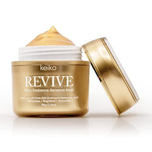 Load image into Gallery viewer, Keiko Revive Gold Radiance Renewal Mask - Anti-Aging Facial Mask - Reduces Fine Lines & Wrinkles, Minimizes the Appearance of Pores, Smoothes and Firms Up Skin, Made with Hyaluronic Acid and Centella Asiatica Extract