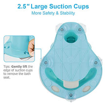 Load image into Gallery viewer, Bath Seat Baby Bathtub Seat with Non-Slip & Soft Bath Mat, Portable Toddler Infant Child Bath Tub Seat with Backrest, 6-12 Months, Blue