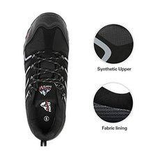 Load image into Gallery viewer, NORTIV 8 Men's Low Top Waterproof Hiking Shoes Outdoor Lightweight Backpacking Trekking Trails 160448-low Black Dark Grey Size 6.5 M US