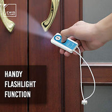 Load image into Gallery viewer, Lewis N Clark Travel Door Alarm + Window Guard Portable Home Security System Battery Operated for Hotel, Bedroom, Apartment & Dorm, with Built in LED Flashlight, Blue
