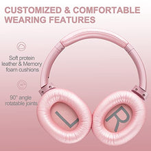 Load image into Gallery viewer, ZIHNIC Active Noise Cancelling Headphones, 40H Playtime Wireless Bluetooth Headset with Deep Bass Hi-Fi Stereo Sound,Comfortable Earpads for Travel/Home/Office (Rose Gold)