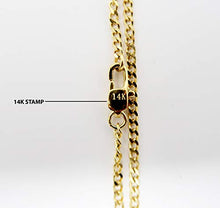 Load image into Gallery viewer, Riveting Jewelry 14K Gold Chain Style Cross Pendant Necklace Solid Clasp for Men,Women,Teens Thin for Charms Miami Cuban Link Diamond Cut (18)