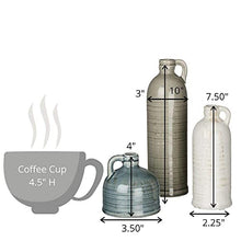 Load image into Gallery viewer, Sullivans Modern Farmhouse Decorative Small Ceramic Jug Vase Set of Three (3), 4”, 7.5” & 10” Tall, Crackled Finish Faux Floral Jugs, Distressed Decoration for Rustic Décor, Housewarming Gift (CM2431)