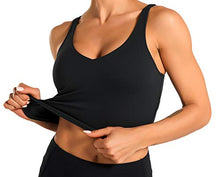 Load image into Gallery viewer, Dragon Fit Sports Bra for Women Longline Padded Bra Yoga Crop Tank Tops Fitness Workout Running Top (Medium, Black)