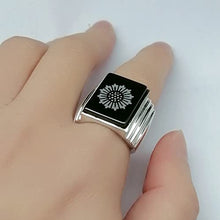 Load image into Gallery viewer, Great Gatsby Leonardo Dicaprio 925 silver ring Black onyx stamped silver ring Rings for men and women (Daisy Pictures, 7)