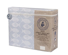 Load image into Gallery viewer, Elegant Comfort Ultra-Soft Double Brushed 4-Piece Microfiber Sheet Set. Beautiful Tropical Patterns, and Vibrant Solid Colors, Luxury, All-Season Bed Sheet Set - Blue Fish, Queen