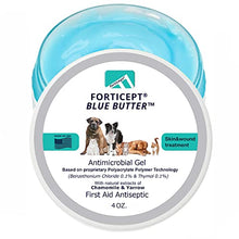 Load image into Gallery viewer, Forticept Blue Butter Antimicrobial Gel, Antiseptic Hydrogel Dogs Wound Care, Dogs & Cats for Skin Infections, Rashes, Sores, Wounds, Burns | 4 OZ