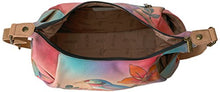 Load image into Gallery viewer, Anna By Anuschka Handpainted Leather Large Multi Pocket Hobo,Bird On A Branch