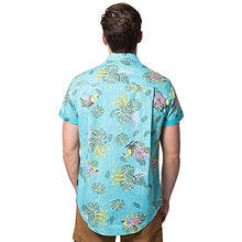Load image into Gallery viewer, BROOKLYN ATHLETICS Men's Hawaiian Aloha Shirt Vintage Casual Button Down Tee, White tie dye Palms, Small