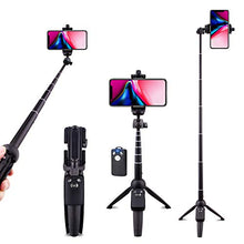 Load image into Gallery viewer, Selfie Stick Tripod Bluetooth, LATZZ 40 Inch Extendable Phone Tripod Monopod with Wireless Remote Shutter and Tripod Stand Compatible iPhone 11 Pro/Xs MAX/XR/X/8/8P/7/7P/Galaxy Note 8/S10/S9+/S9, More