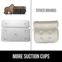 Load image into Gallery viewer, GORILLA GRIP Original Spa Bath Pillow Features Powerful Gripping Technology, Comfortable, Soft, Large, 14.5x11, Luxury 2 Panel Design for Shoulder, Neck Support, Great for Hot Tub, Jacuzzi, Spas