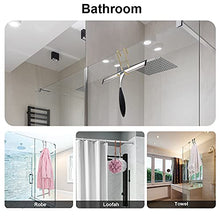 Load image into Gallery viewer, Haitis 4 Pack Over Shower Glass Door Hooks, Polished Silver, SUS 304 Stainless Steel Rack Hooks, Bathroom Frameless Drilling-Free Hanger, for Bathing Suits, Robe, Towel, Squeegee, Loofah, Shaver