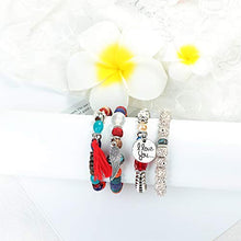 Load image into Gallery viewer, YADOCA 8 Pcs Bohemian Wood Beaded Bracelets Set for Women Boho Multilayer Tassel Strand Elephant Charm Bracelets Stretch