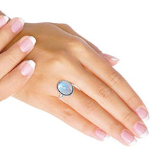 Load image into Gallery viewer, 925 Sterling Silver Women Jewelry Natural Rainbow Moonstone Ring Size 6