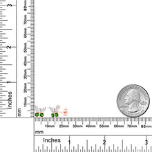 Load image into Gallery viewer, Gem Stone King 18K Rose Gold Plated Silver Stud Earrings Timeless Brilliant Marquise 0.92ct (DEW) Created Moissanite and Simulated Tsavorite