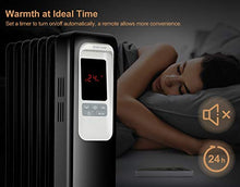 Load image into Gallery viewer, Space Heater, KopBeau 1500W Oil Filled Radiator Electric Heater with Digital Thermostat, 24 Hrs Timer & Remote, Portable Heater for Full Room Indoor
