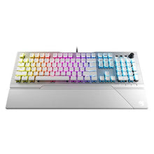 Load image into Gallery viewer, ROCCAT Vulcan 122 Mechanical PC Tactile Gaming Keyboard, Titan Switch, AIMO RGB Backlit Lighting Per Key, Detachable Palm/Wrist Rest, Anodized Aluminum Top Plate, Full Size, White/Silver
