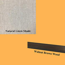 Load image into Gallery viewer, HomeFocus Shelf Floor Lamp with LED Bulb,Display Shelves Floor Lamp,Living Room Floor Lamp,Bedroom Floor Lamp,Natural Linen Shade,Walnut Brown