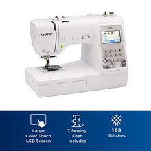 Load image into Gallery viewer, Brother SE600 Sewing and Embroidery Machine, 80 Designs, 103 Built-In Stitches, Computerized, 4" x 4" Hoop Area, 3.2" LCD Touchscreen Display, 7 Included Feet