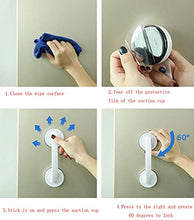 Load image into Gallery viewer, Large Sliding Glass Door Sticky Suction Cup Door Handle Seamless Sliding Door Suction Cup Travel Door Handle Set (White)
