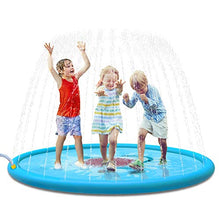 Load image into Gallery viewer, Jasonwell Foldable Dog Pool Collapsible Dog Pet Pool Bathing Tub Kiddie Pool and Splash Pad Sprinkler for Kids Splash Play Mat 68" Outdoor Water Toys