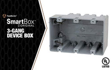 Load image into Gallery viewer, Madison Electric Products MSB3G Three Gang Device Box with Depth Adjustable, Heavy Duty 42lb