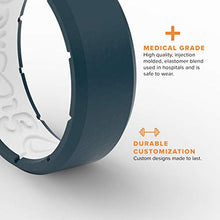 Load image into Gallery viewer, Groove Life Silicone Wedding Ring for Men - Breathable Rubber Rings for Men, Lifetime Coverage, Unique Design, Comfort Fit Mens Ring - Edge Original Deep Stone Grey Size 9