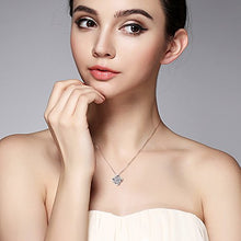 Load image into Gallery viewer, B.Catcher Silver Necklace Womens 925 Silver Cubic Zirconia Pendant Gemini Necklace