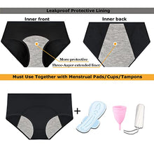 Load image into Gallery viewer, Nalwort Women's Menstrual Period Briefs Girl Ultra Soft Postpartum Cotton Panties Underwear XL