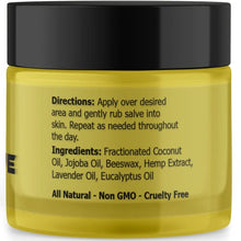Load image into Gallery viewer, Hemp Nectar 6000 Mg Salve: Perfect for Back, Joints, Neck, Hips, Fingers, Knees and Sore Muscles. All Natural Relief Salve - Made in The USA