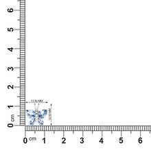 Load image into Gallery viewer, Diamondere Natural and Certified Aquamarine and Diamond Butterfly Petite Necklace in Sterling Silver | 1.04 Carat Pendant with Chain