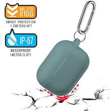 Load image into Gallery viewer, AirPods Pro Case Cover with Keychain, Full Protective Silicone Skin Accessories for Women Men with Apple 2019 Latest AirPods Pro Case,Front LED Visible-Pine Green