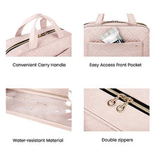 Load image into Gallery viewer, BAGSMART Large Toiletry Bag Travel Bag with Hanging Hook, Water-resistant Makeup Cosmetic Bag Travel Organizer for Accessories, Shampoo, Full Sized Container, Toiletries
