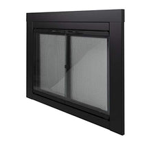 Load image into Gallery viewer, Pleasant Hearth AN-1010 Alpine Fireplace Glass Door, Black, Small