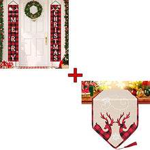 Load image into Gallery viewer, Christmas Table Runner,Christmas Decorations Indoor Farmhouse Table Runner Christmas Table Decor Outdoor Merry And Christmas Decorations Banner