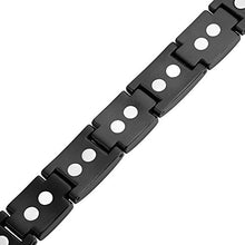 Load image into Gallery viewer, Blue Carbon Fiber Titanium Magnetic Bracelet Adjustable By Willis Judd