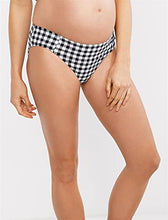 Load image into Gallery viewer, Motherhood Maternity womens Keyhole Back Two Piece Swimsuit Tankini Set, Black/ White Gingham, Medium US