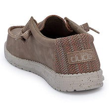 Load image into Gallery viewer, Hey Dude Men's Wally Recycled Leather Nut Size 11 | Men’s Shoes | Men's Lace Up Loafers | Comfortable & Light-Weight