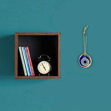 Load image into Gallery viewer, Ebsem Gold Gilt Handmade Evil Eye Glass Charm Decorative Turkish - Greek - Jewish - Christian Christmas Ornament (1.5 Inches)