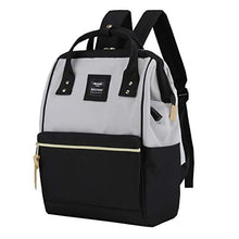 Load image into Gallery viewer, Himawari Laptop Backpack Travel Backpack With USB Charging Port Large Diaper Bag Doctor Bag School Backpack for Women&Men(9001-Gray&Black)