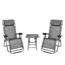 Load image into Gallery viewer, Fovor Zero Gravity Chairs Patio Set of 2 with Pillow and Cup Holder Patio Furniture Outdoor Adjustable Dining Reclining Folding Chairs for Deck Patio Beach Yard