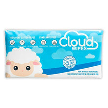 Load image into Gallery viewer, Cloud Wipes Pure Dry Cotton Baby Wipes Soft Durable Unscented Cloth Tissue for Sensitive Skin (6-Pack 600 Count)
